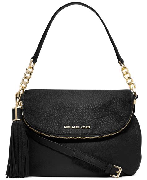 black medium michael kors purse|michael kors black shoulder handbags.